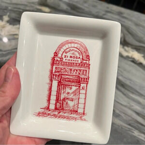 Vintage Zi Rosa Restaurant Trinket Dish Tip Tray Italy